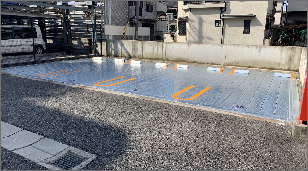鋼板平面駐車場 リニューアル前