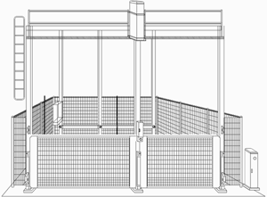 前面ゲート 下降定位置