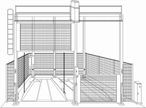 前面ゲート 上昇定位置