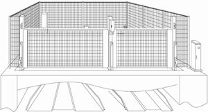 前面ゲート 上昇定位置