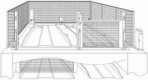 前面ゲート 下降定位置