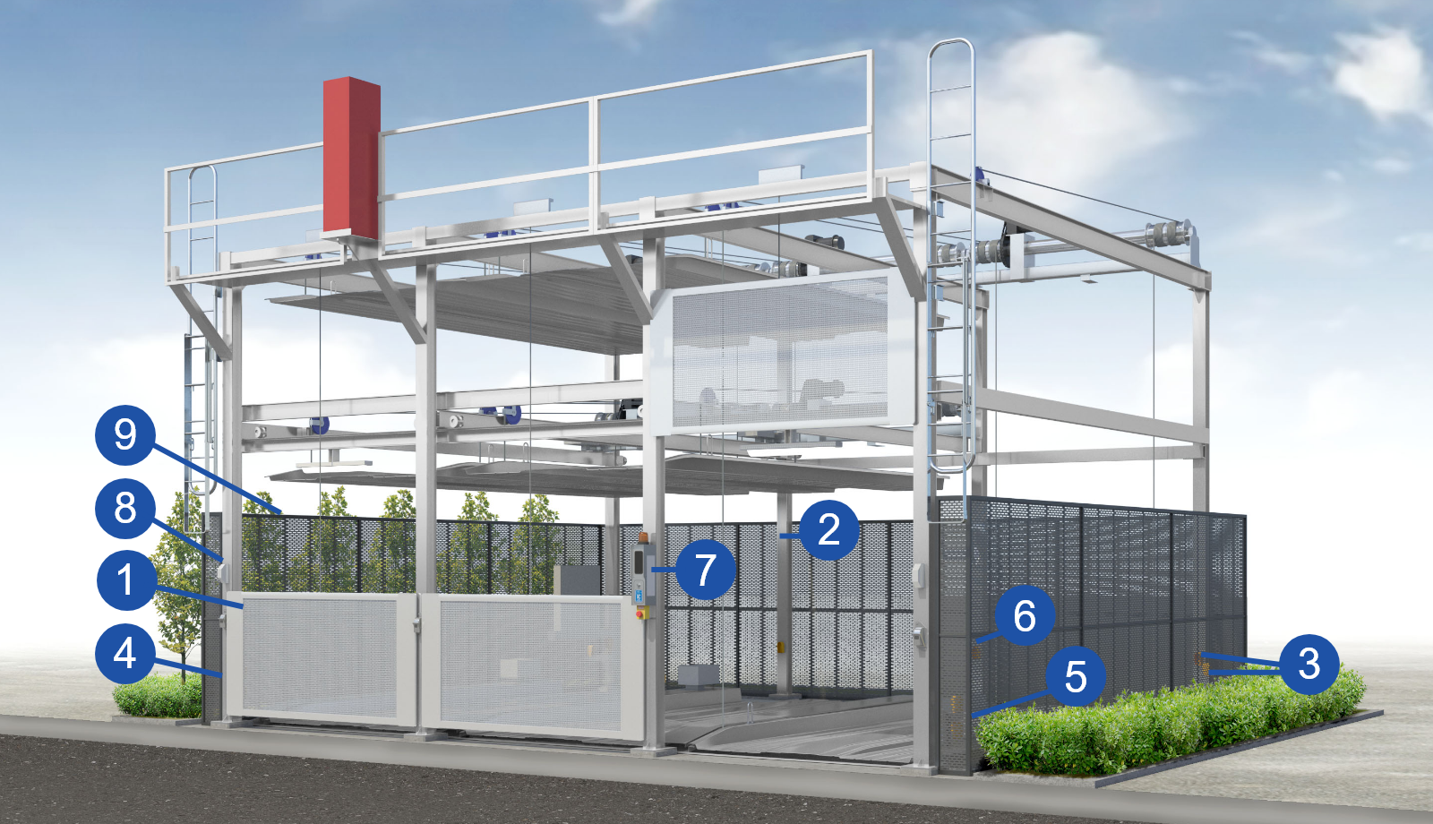 昇降横行式装置